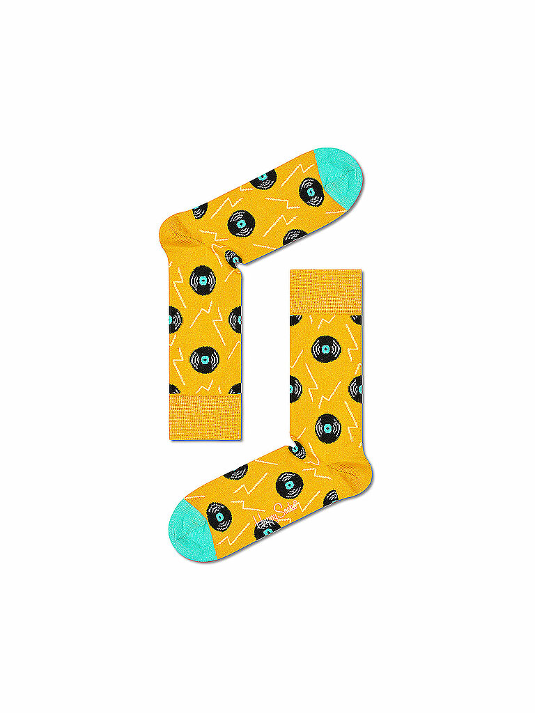 HAPPY SOCKS Damen Socken VINYL 36-40 dark yellow gelb